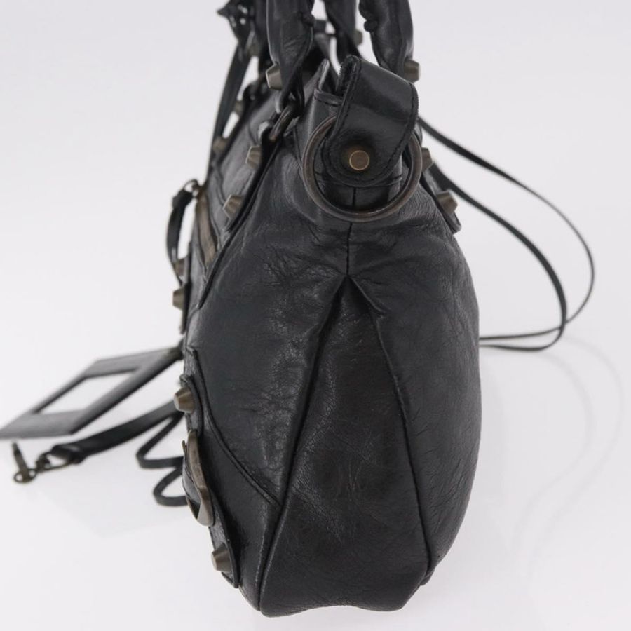 【日本直送】BALENCIAGA The First 手提包 皮革 2way 黑色 103208 正品 185447M-2
