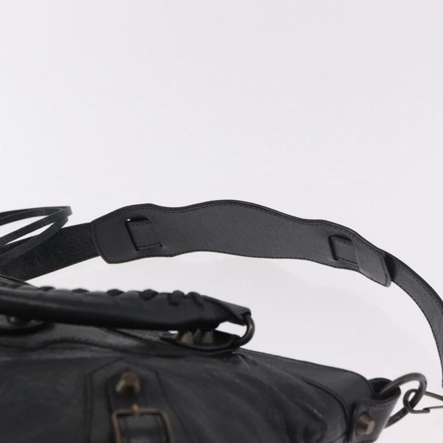 【日本直送】BALENCIAGA The First 手提包 皮革 2way 黑色 103208 正品 185447M-14