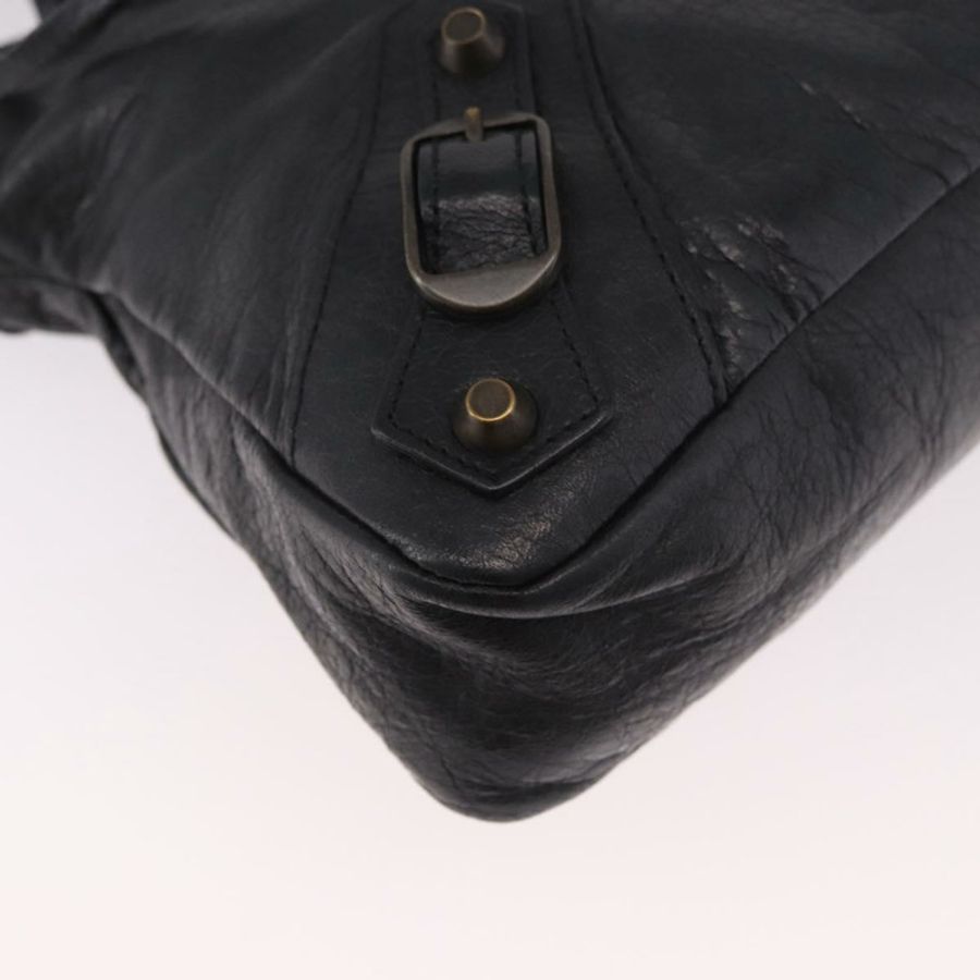 【日本直送】BALENCIAGA The First 手提包 皮革 2way 黑色 103208 正品 185447M-15