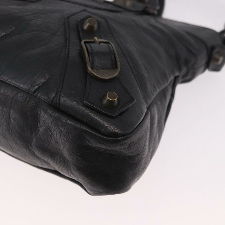 【日本直送】BALENCIAGA The First 手提包 皮革 2way 黑色 103208 正品 185447M-16