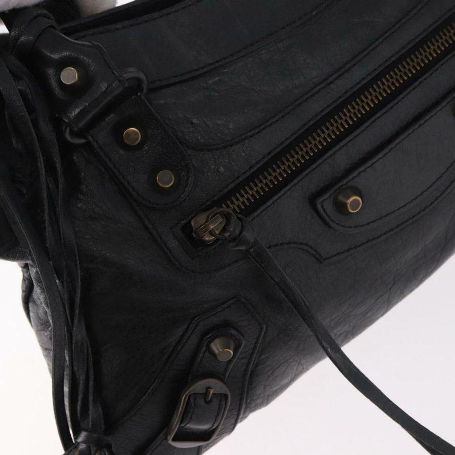 【日本直送】BALENCIAGA The First 手提包 皮革 2way 黑色 103208 正品 185447M-19