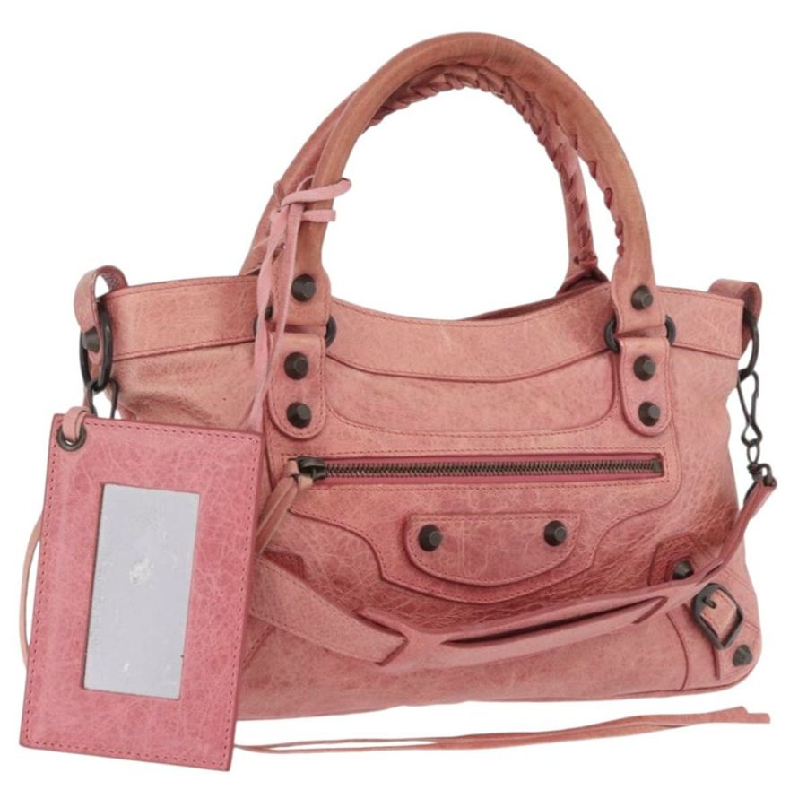【日本直送】BALENCIAGA The First 手提包 皮革 2way 粉紅色 103208 正品 185362V-0