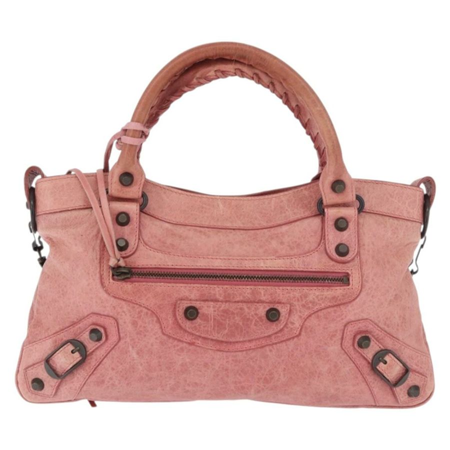 【日本直送】BALENCIAGA The First 手提包 皮革 2way 粉紅色 103208 正品 185362V-12