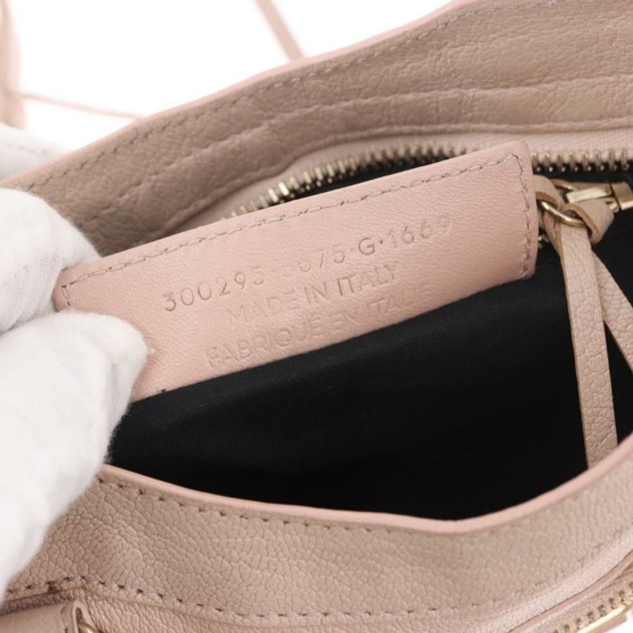 【日本直送】BALENCIAGA 經典金屬邊迷你都會包 皮革 兩用 粉紅色 正品 185449V-11