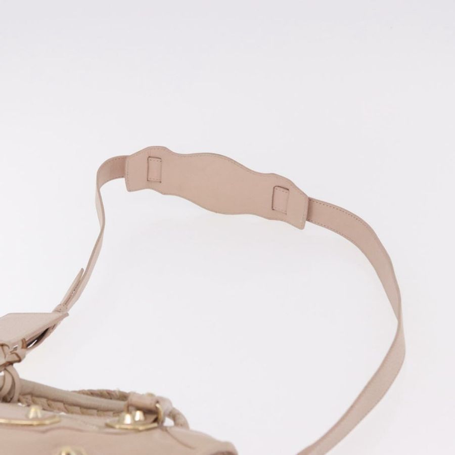 【日本直送】BALENCIAGA 經典金屬邊迷你都會包 皮革 兩用 粉紅色 正品 185449V-13