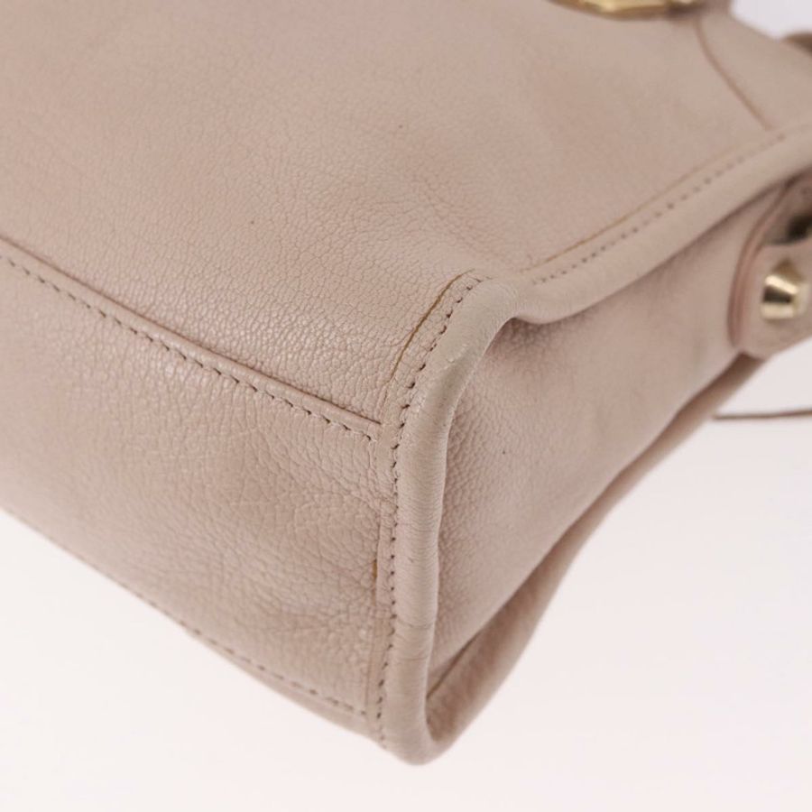 【日本直送】BALENCIAGA 經典金屬邊迷你都會包 皮革 兩用 粉紅色 正品 185449V-16