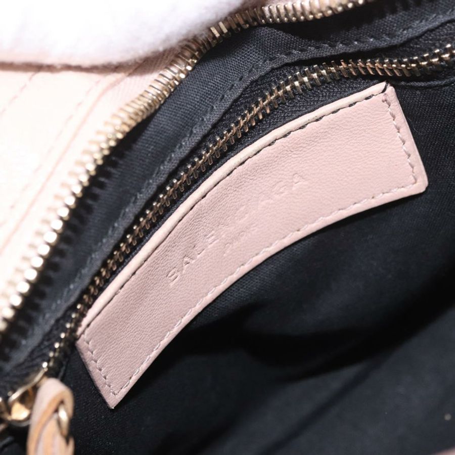 【日本直送】BALENCIAGA 經典金屬邊迷你都會包 皮革 兩用 粉紅色 正品 185449V-20