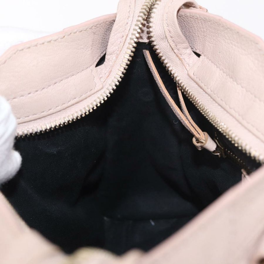 【日本直送】BALENCIAGA 經典金屬邊迷你都會包 皮革 兩用 粉紅色 正品 185449V-22