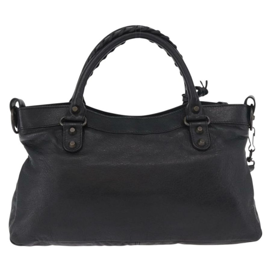 【日本直送】BALENCIAGA The First 手提包 皮革 2way 黑色 103208 正品 185399SAM-1