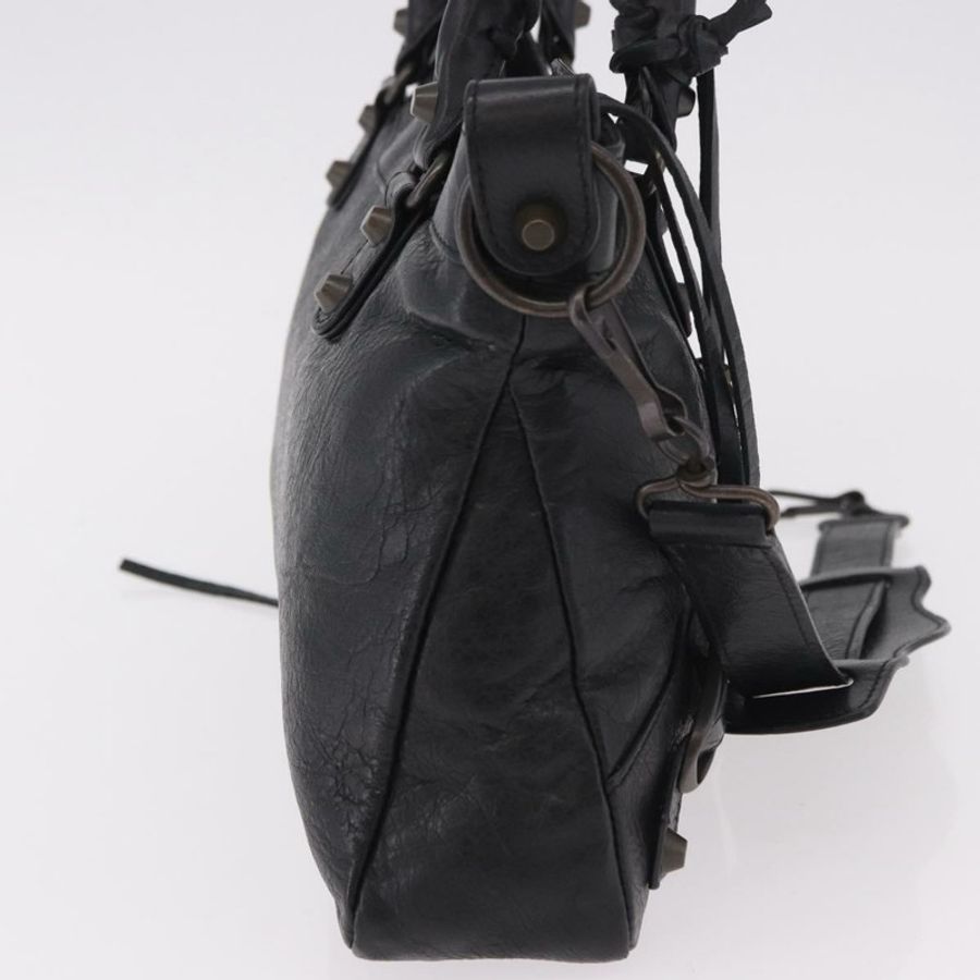 【日本直送】BALENCIAGA The First 手提包 皮革 2way 黑色 103208 正品 185399SAM-3