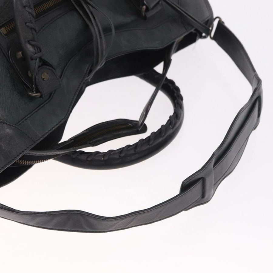 【日本直送】BALENCIAGA The City 手提包,皮革材質,黑色,兩用款,貨號 115748,正品編號 185364SAM-8