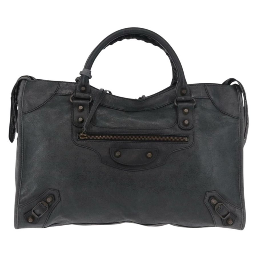 【日本直送】BALENCIAGA The City 手提包,皮革材質,黑色,兩用款,貨號 115748,正品編號 185364SAM-12