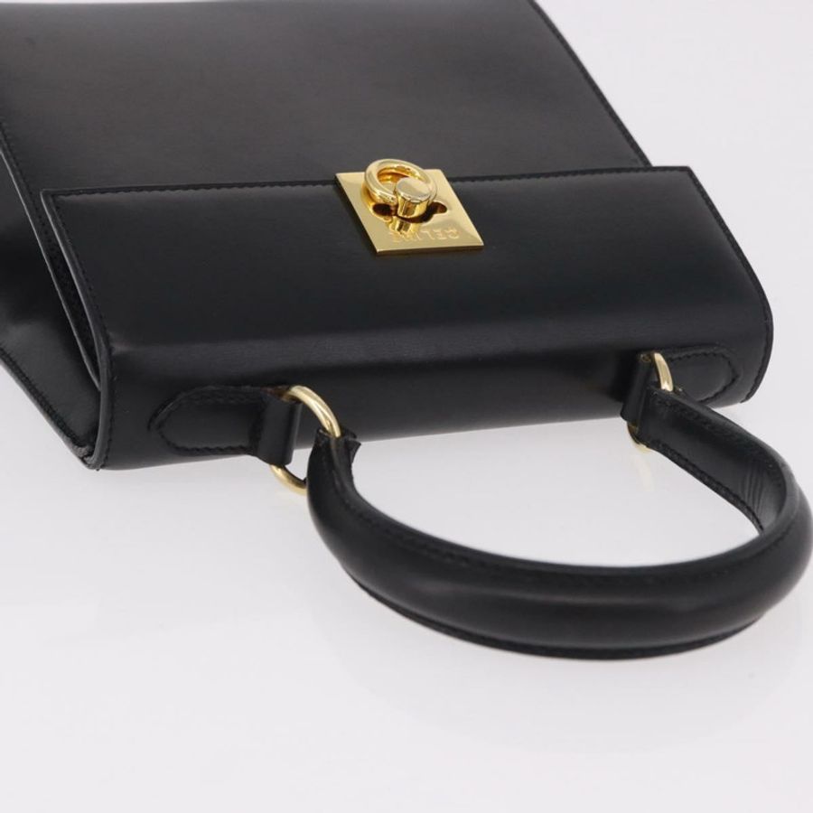 【日本直送】CELINE 手提包 皮革 黑色 金色 正品 185644V-5