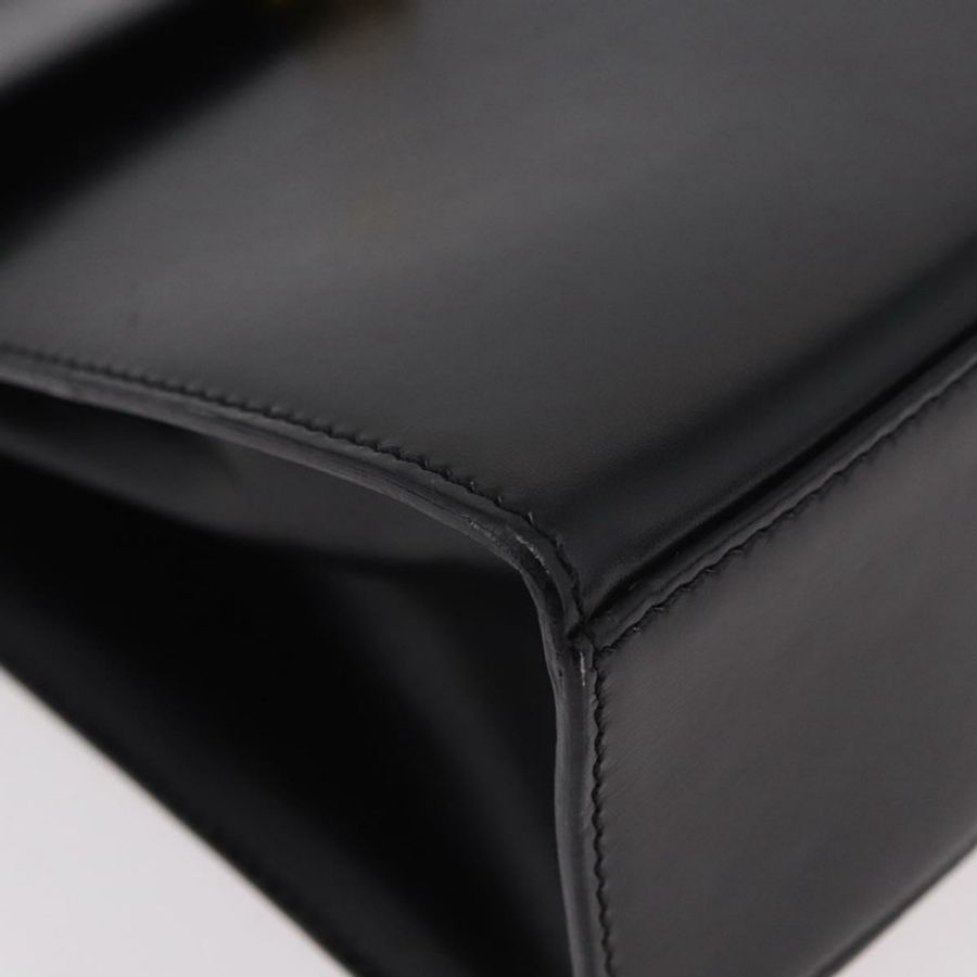 【日本直送】CELINE 手提包 皮革 黑色 金色 正品 185644V-8