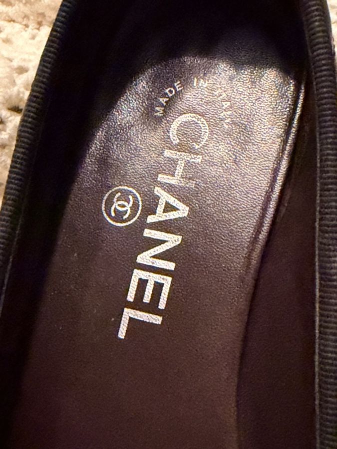 CHANEL 香奈兒 的經典絎縫雙 C Logo 蝴蝶結芭蕾舞平底鞋36 1/2-21
