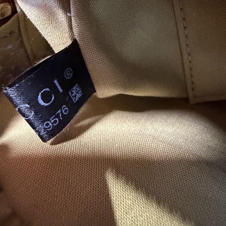 Gucci Vintage Web 復古帆布拼接皮革相機包-19