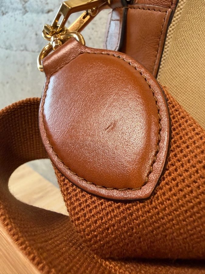 Gucci Vintage Web 復古帆布拼接皮革相機包-20