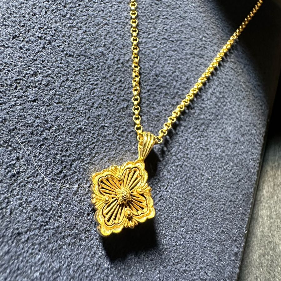 布契拉提 BUCCELLATI Opera黑色項鏈小號18K黃金-6