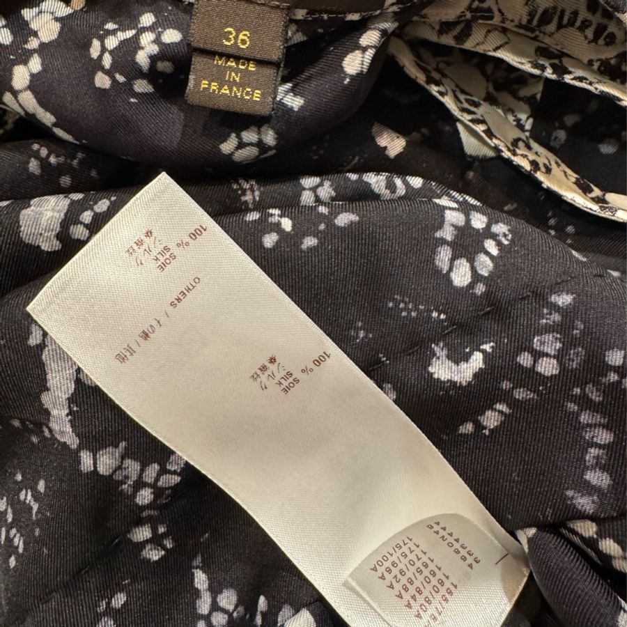 《新歡舊愛》LV 路易威登絲質蕾絲圖案優雅上衣36|S號-2