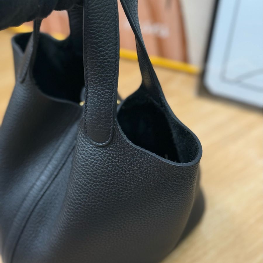 (巴黎購證🇫🇷全配)Hermes Picotin 18 菜籃子 黑金-8