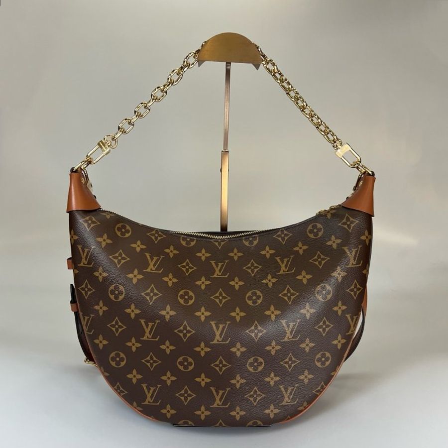 LV M46311/晶片款老花LOOP HOBO大月亮子母單肩腋下包-1