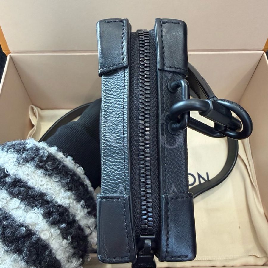 路易威登 Louis Vuitton Trunk wllet 黑花盒子包單肩斜挎包-3