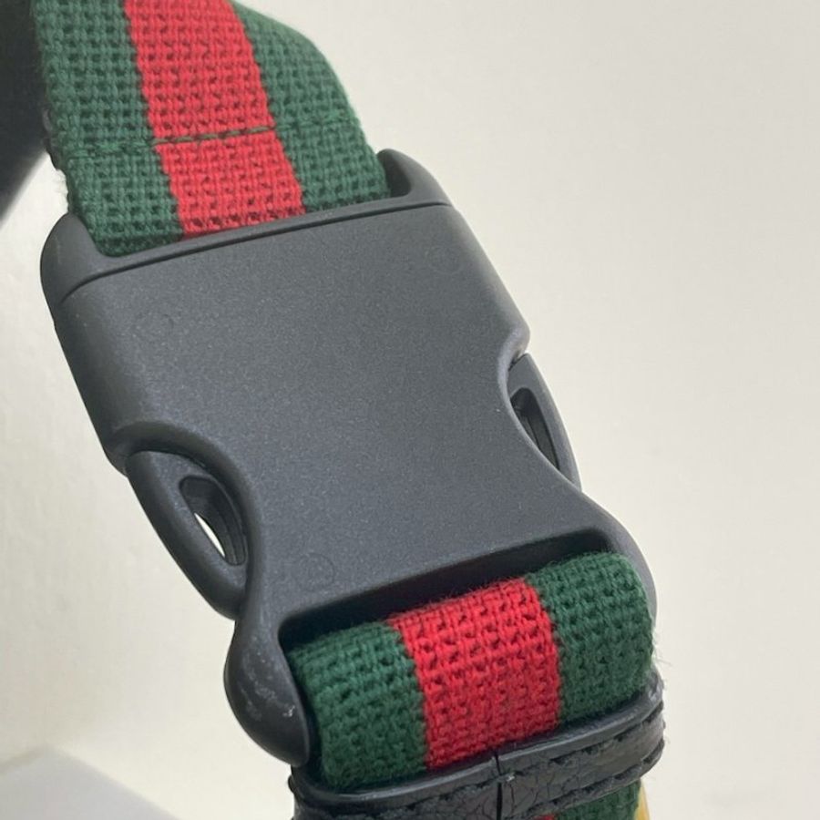 GUCCI 皮革腰包 大號 黑色-12