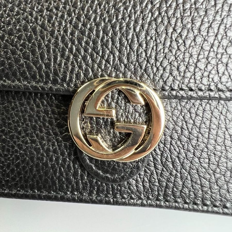 全新品 GUCCI 615523 黑SOHO 鐵牌WOC包-9