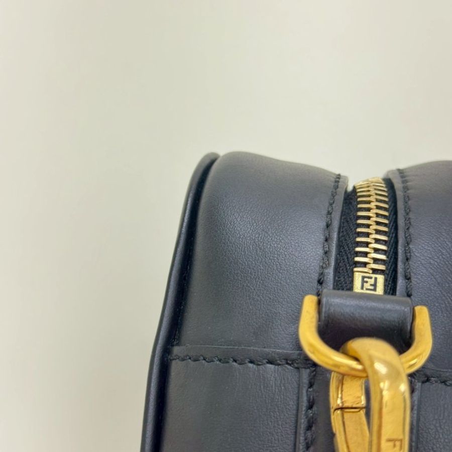FENDI 棕色 老花相機包-11