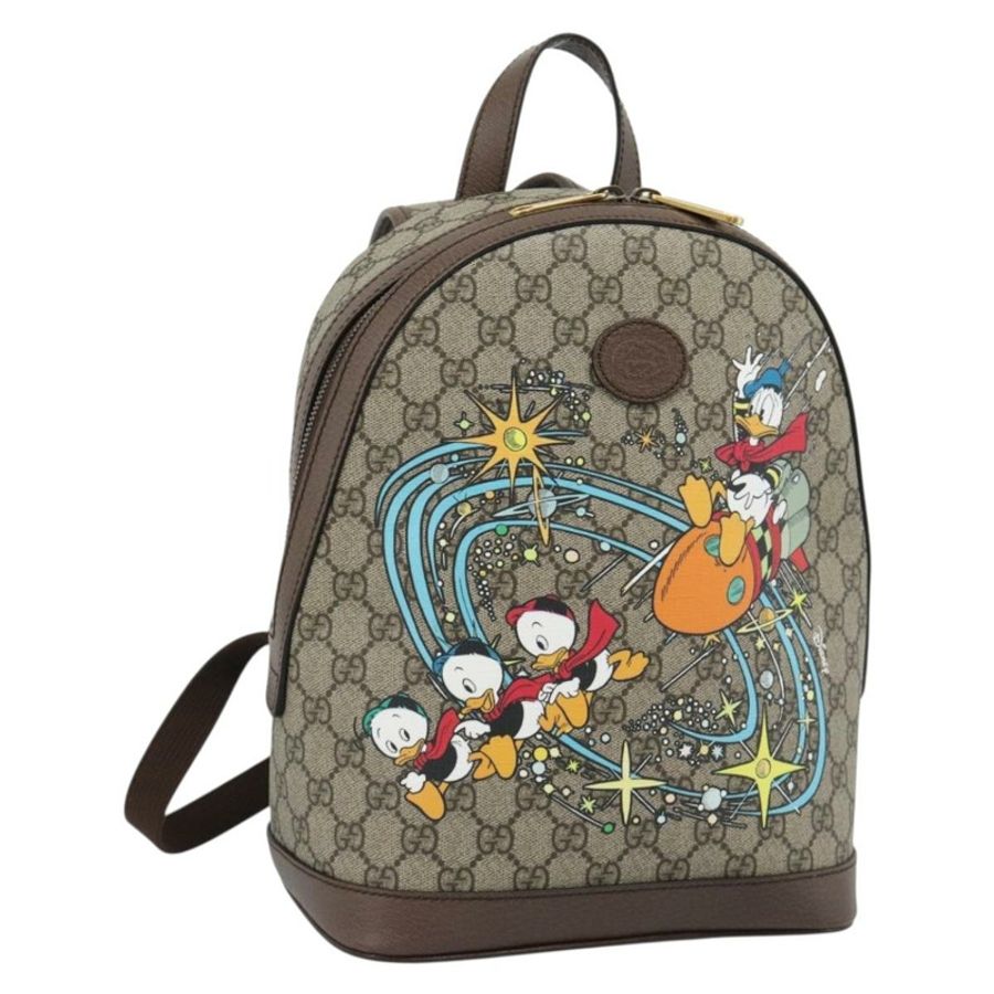 【日本直送】GUCCI GUCCI x Disney GG Supreme 雙肩包 PVC 米色 552884 正品 185480M-0