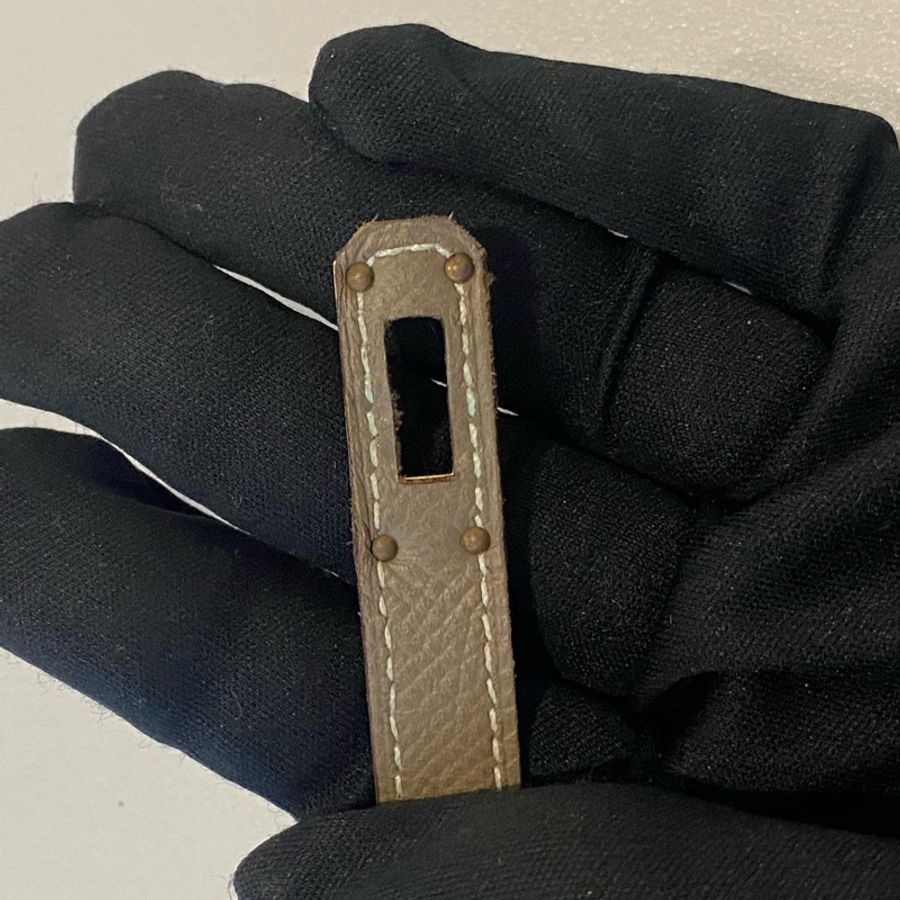 Hermes kelly 長夾大象灰+金釦-7