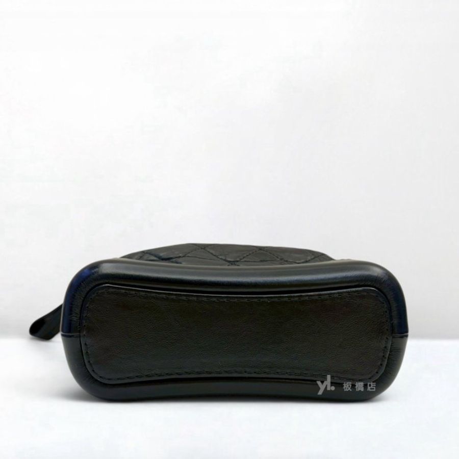 s5571-CHANEL 黑色牛皮小號流浪包A91810-4