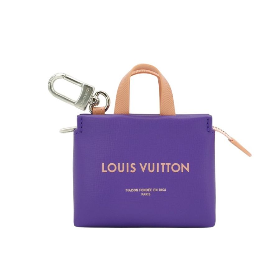 Louis Vuitton Mini Shopper 迷你購物袋吊飾/耳機包(M03121-紫)-0