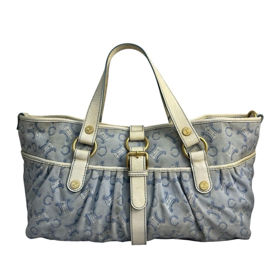 【赫蒂國際精品】 Celine 藍色凱旋門帆布手提包 vintage 二手 中古-4