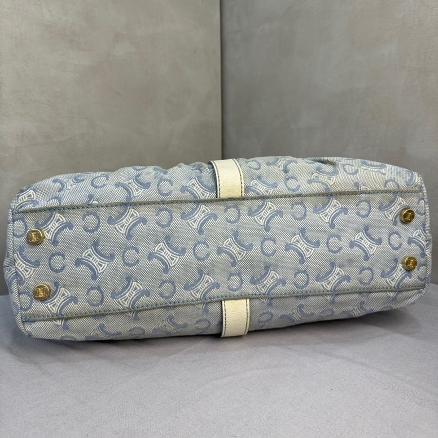 【赫蒂國際精品】 Celine 藍色凱旋門帆布手提包 vintage 二手 中古-9