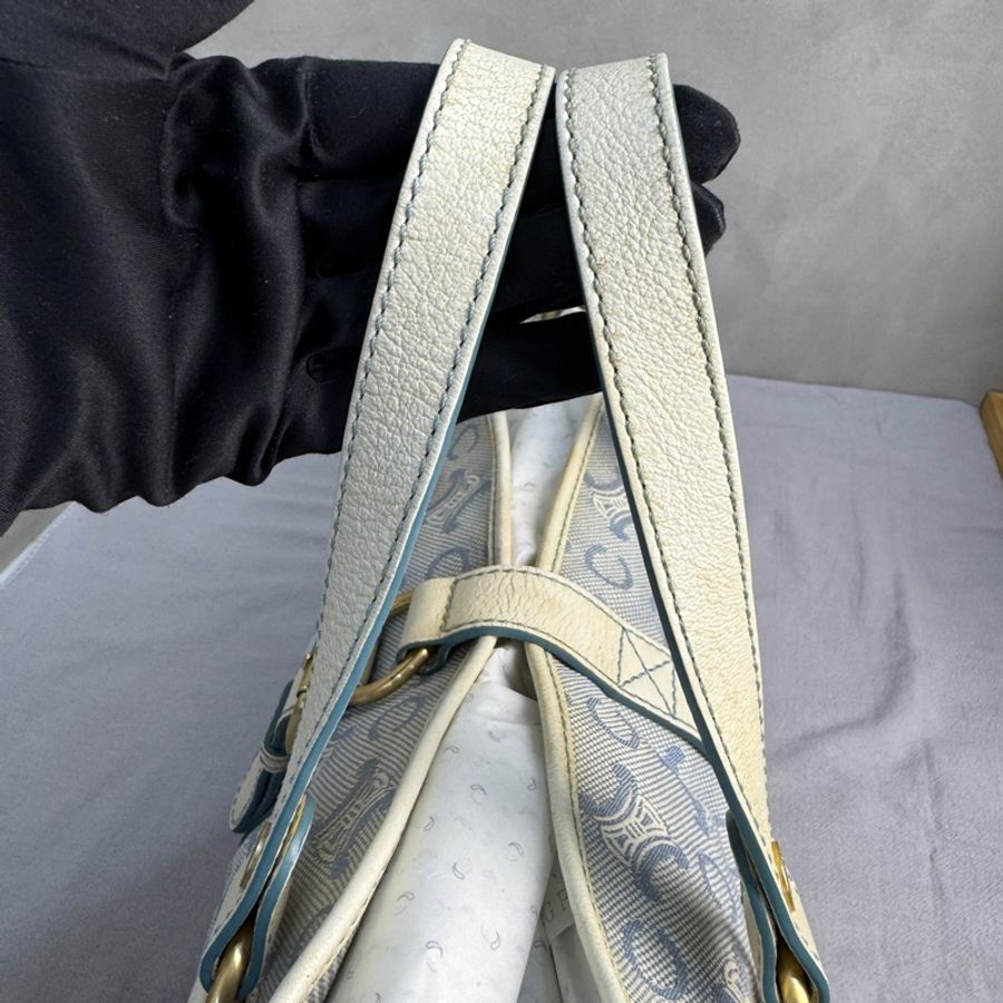 【赫蒂國際精品】 Celine 藍色凱旋門帆布手提包 vintage 二手 中古-15