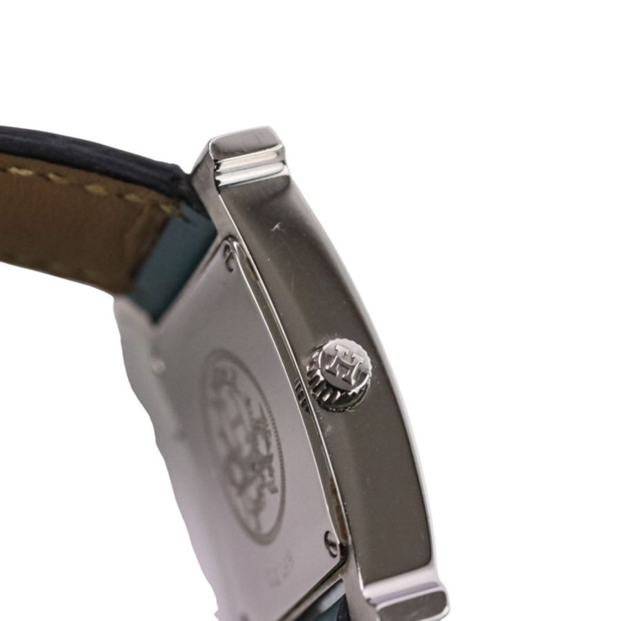 愛馬仕 H-Watch HH1.210 白色錶盤 藍色銀色女士腕錶-10