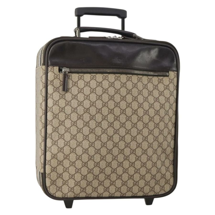 【日本直送】GUCCI GG Supreme 手提箱 PVC 米銀色 101678 正品 181625A-0