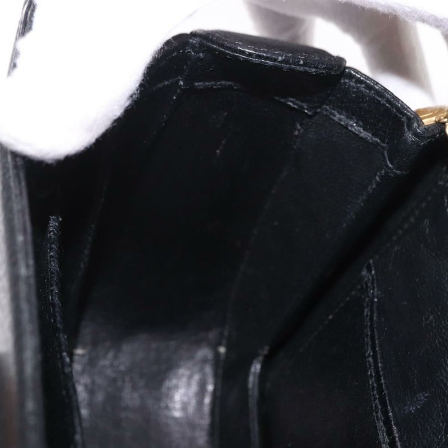 【日本直送】GUCCI 竹節手提包 皮革 黑色 金色 正品 183361V-21