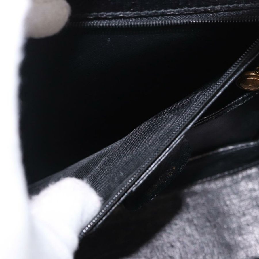 【日本直送】GUCCI 竹節手提包 皮革 黑色 金色 正品 183361V-23