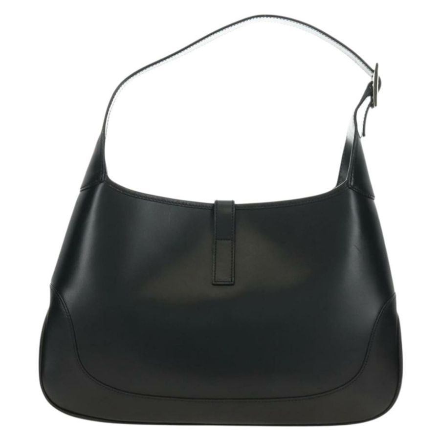 【日本直送】GUCCI Jackie 單肩包,黑色銀色皮革,貨號 001 3306 2684,正品編號 184583SAM-1