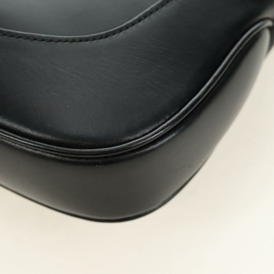 【日本直送】GUCCI Jackie 單肩包,黑色銀色皮革,貨號 001 3306 2684,正品編號 184583SAM-17