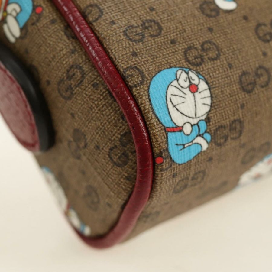 【日本直送】GUCCI Micro GG Supreme Doraemon 聯名手袋 PVC 米色 647784 正品 184387M-14