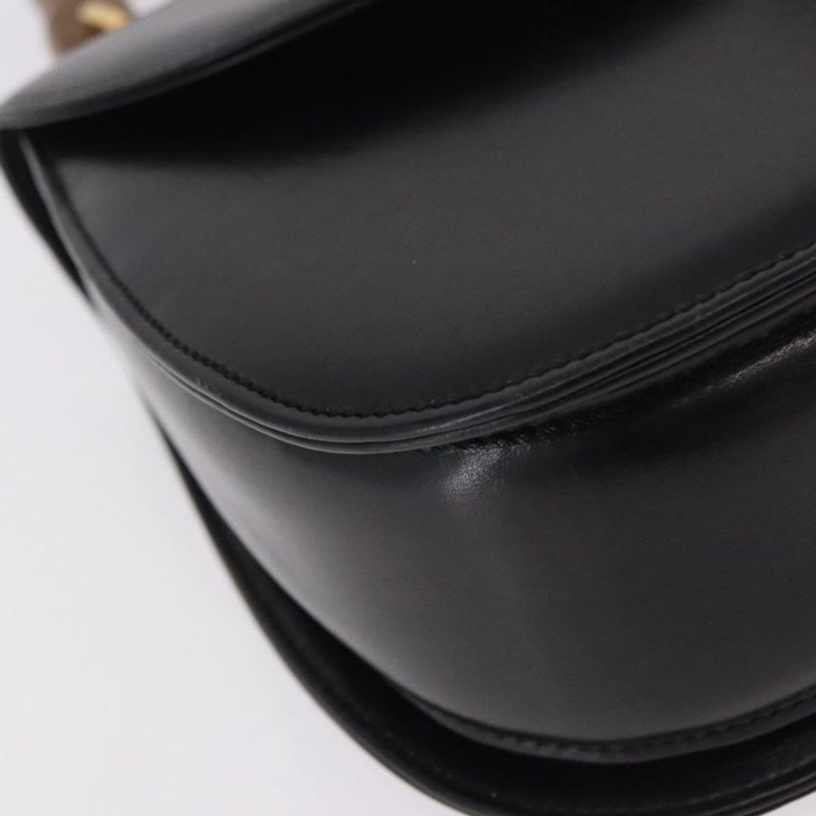 【日本直送】GUCCI 竹節手提包 皮革 黑色 金色 000 01 0633 正品 184960V-8