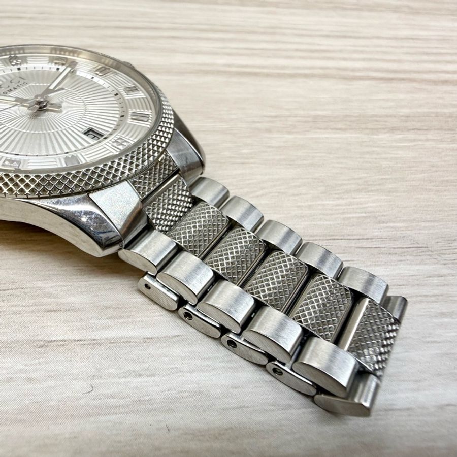 GUCCI✨銀色G-Timeless鋼帶自動鏈手錶YA126339-4