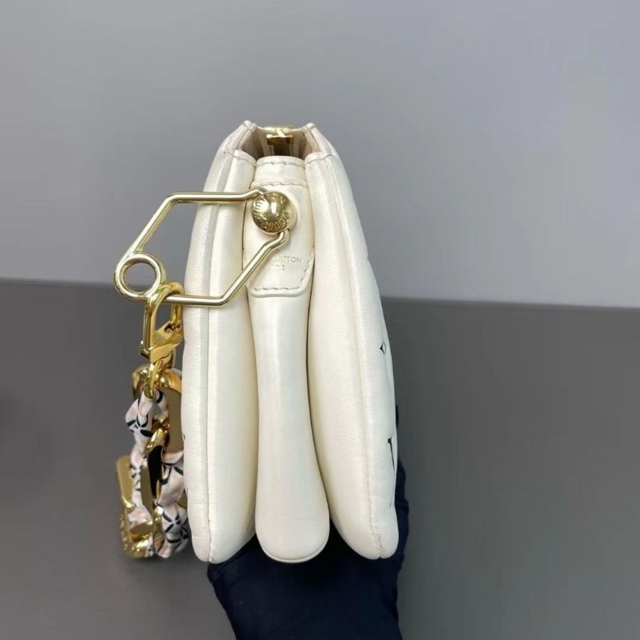 LV 芯片款 三彩漸變 COUSSIN BB夏日限定水彩系列 21*15*6.5 9新 配件鏈條 肩帶 塵袋-5