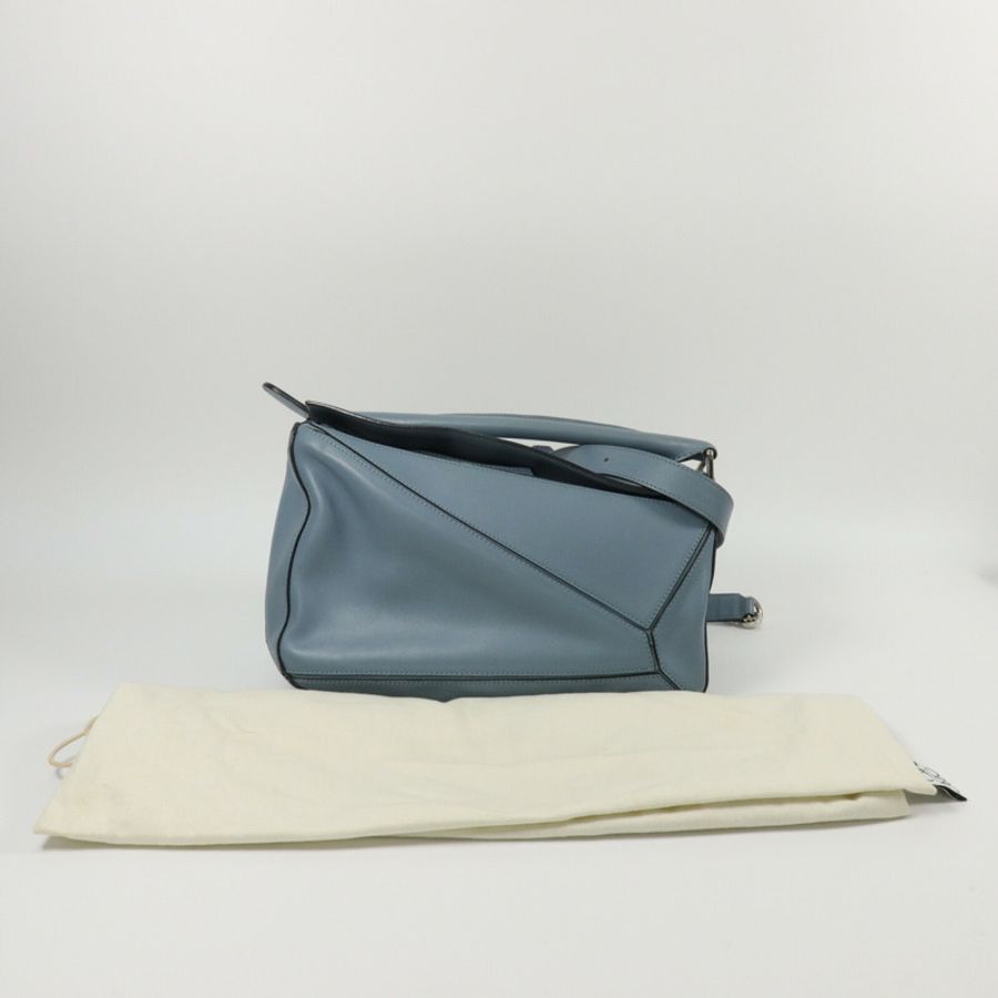 LOEWE 牛皮皮革Puzzle Medium手挽肩背兩用袋-10
