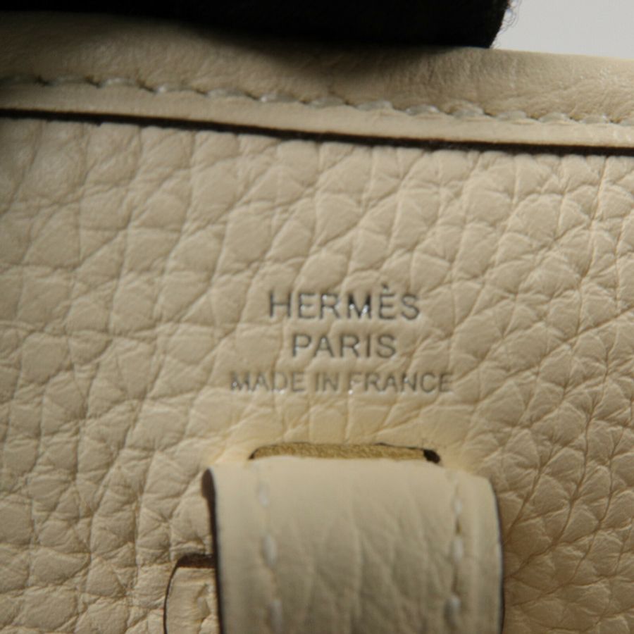 HERMES Clemence皮革Evelyne TPM肩背袋Craie-5