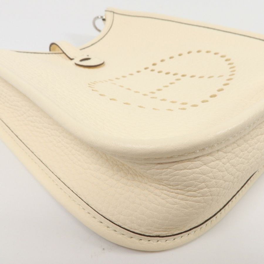 HERMES Clemence皮革Evelyne TPM肩背袋Craie-11