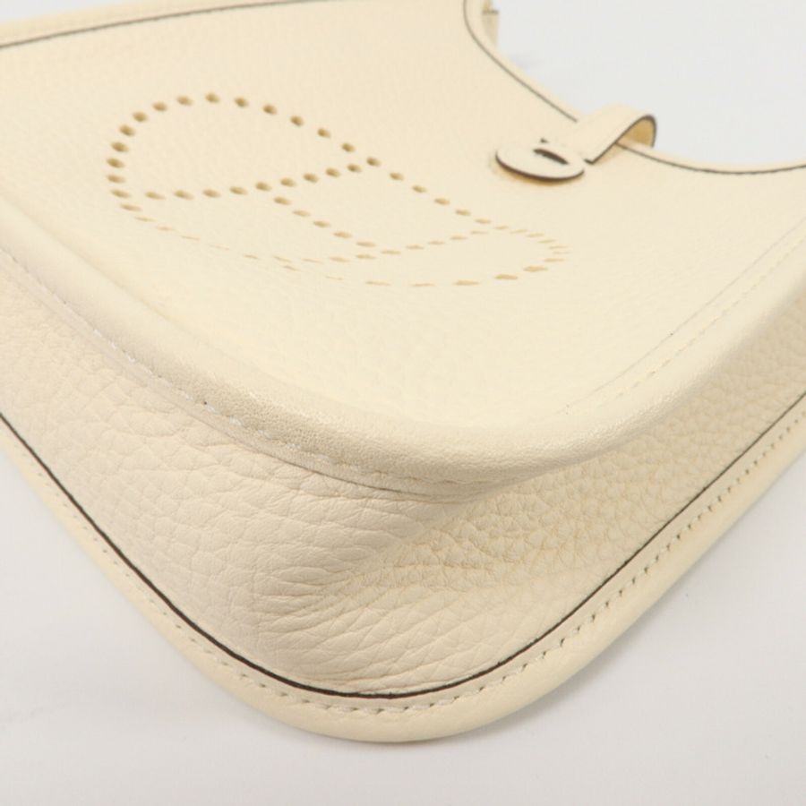 HERMES Clemence皮革Evelyne TPM肩背袋Craie-12